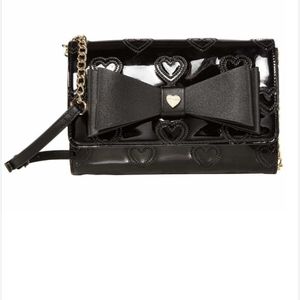 Betsy Johnson Black Cross Body Bag